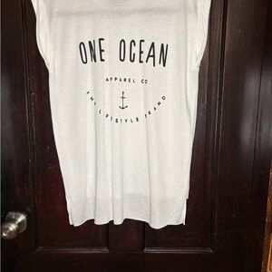 One Ocean White Sleeveless Top